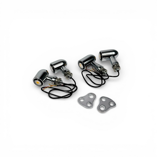 SR400/500 Indicator Light & Mounting Bracket (Chrome)