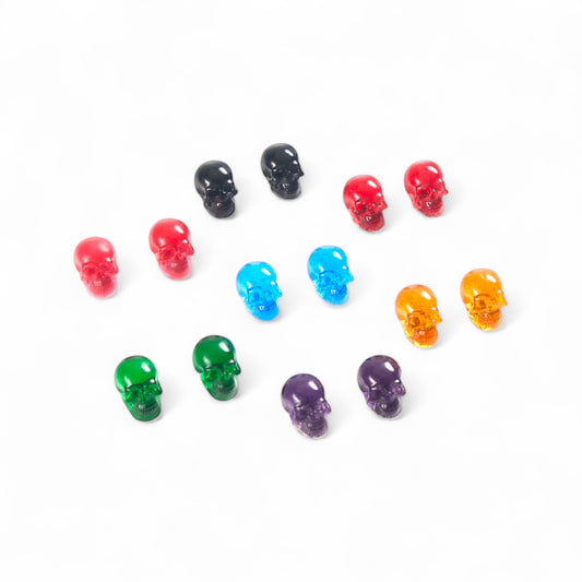 Clear Skull Valve Caps